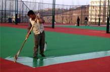 亞強體育施工案例:丙烯酸網(wǎng)籃球場